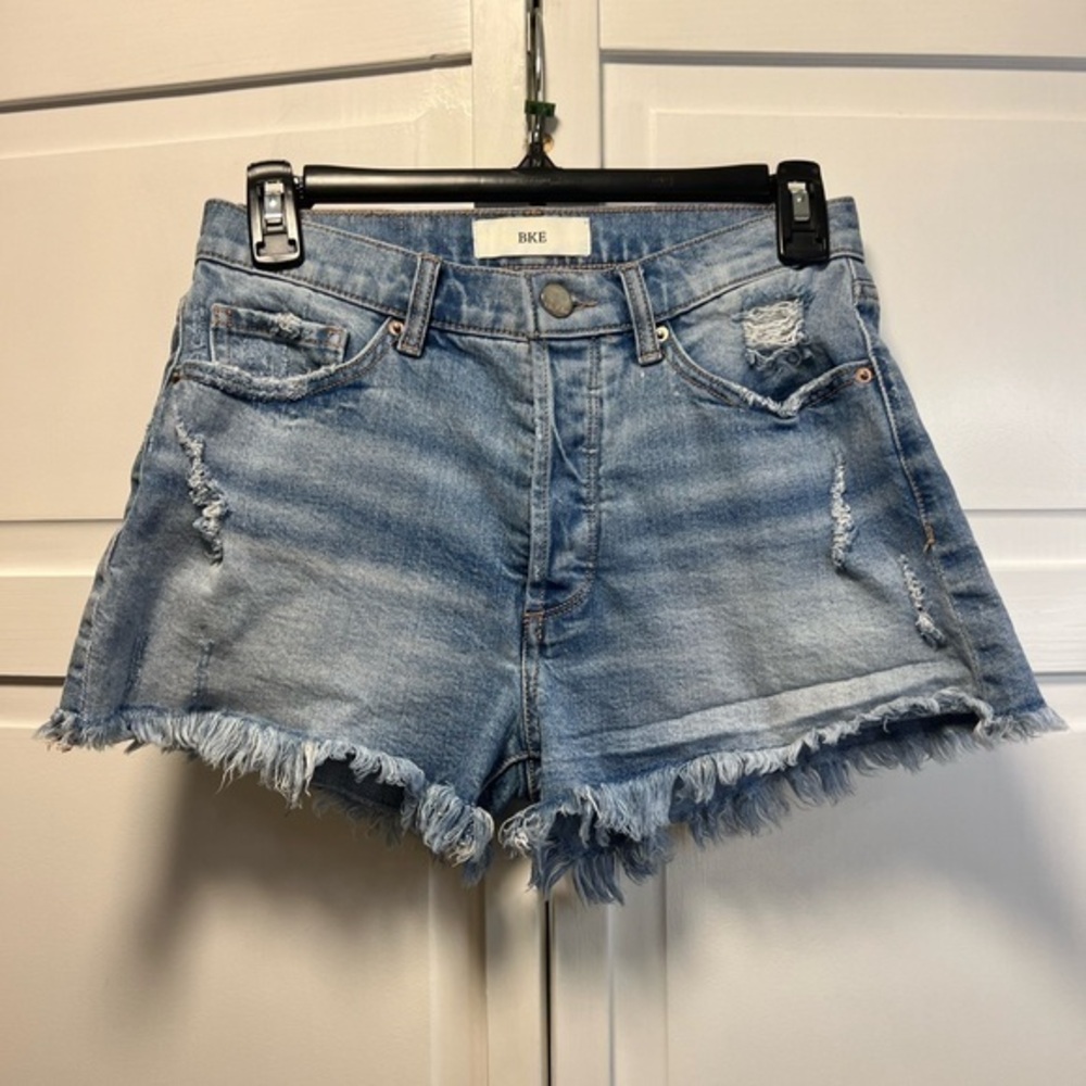 BKE Billie Button Fly Denim Shorts Size Women’s 25 Color Blue